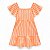 Vestido em cotton maquinetado laranja - Imagem 1
