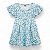 Vestido em cotton maquinetado mini floral - Imagem 1