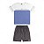 Conjunto masculino malha azul e branco - Imagem 1