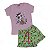 Conjunto feminino estampa interativa estrelas e gatinha - Imagem 1
