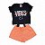 Conjunto feminino blusinha com amarração e shorts em moletinho - Imagem 1