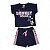 Conjunto feminino em meia malha e shorts em moletinho estampa lovely - Imagem 1