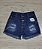 Shorts jeans feminino com detalhes em rasgos e barra desfiada - Imagem 3