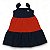 Vestido três marias azul marinho e vermelho - Imagem 1