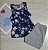 Conjunto básico feminino regata estampada florida e shorts - Imagem 1