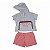 Conjunto camisa cropped com capuz e shorts - Imagem 1