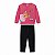 Conjunto moletom estampa oncinha cor rosa e legging preta - Imagem 1