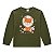 Blusa manga longa raposinha na cor verde - Imagem 1