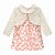 Vestido manga longa felpado estampa floral com aplicação de pelo sherpa - Imagem 2