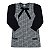 Vestido em tweed com meia malha nas mangas - Imagem 2