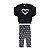 Conjunto feminino casaco e legging em pelinhos estampada corações - Imagem 1