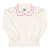 Blusa infantil em meia malha com gola e manga princesa - Imagem 1