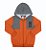Conjunto masculino moletom com capuz com recortes na cor laranja - Imagem 2
