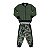 Conjunto em moletom felpado com calça estampa militar na cor verde musgo - Imagem 1