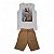 Conjunto masculino camiseta regata e shorts em moletinho jet - Imagem 1