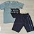 Conjunto masculino camisa na cor cinza cromo e bermuda preta com detalhes - Imagem 4