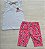 Conjunto feminino regata com detalhes nas costas e bermuda estilo ciclista estampa cachorrinhas - Imagem 3