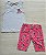 Conjunto feminino regata com detalhes nas costas e bermuda estilo ciclista estampa cachorrinhas - Imagem 2