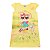 Vestido em cotton maquinetado na cor amarela estampa gatinha fashion - Imagem 2