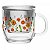 CANECA EM VIDRO COM INFUSOR E TAMPA PRIMAVERA | 330ml - Lyor - Imagem 1