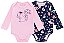 KIT DE BODIES BEBÊ MENINA COM ESTAMPA  BRANDILI - Imagem 3