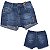 Short Jeans Feminino Cor:Azul;Tamanho:3 - Imagem 1