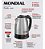 Chaleira Elétrica Térmica Ce-06 Pratic Inox 2 Litros Mondial Cor Preto E Inox 127v - Imagem 3