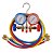 MANIFOLD R22 R134 R404 COM VISOR E MANGUEIRAS 0.9M - ET636 ECOTOOLS - Imagem 2