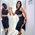 Conjunto Feminino Cropped Saia Canelado De Amarrar Com Bojo - Imagem 5