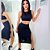 Conjunto Feminino Cropped Saia Canelado De Amarrar Com Bojo - Imagem 4