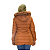 Jaqueta Comprida De Nylon Alongada Parka Quentinha Forrada Terracota - Imagem 3