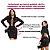 Vestido Paetê Preto Manga Longa Decote nas costas Balada - Imagem 2