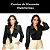 Camisas Cetim - Camisete Social Várias Cores Multiformas Top Preto - Imagem 4