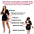 Vestido Lauanda Preto feminino Curto com Decote Luxuoso - Imagem 2
