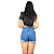 Shorts Jeans Com Franja de Correntes Moda Feminina Premium - Imagem 5