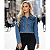Jaqueta Jeans Feminina Cropped Com Strass Manga longa Luxo - Imagem 1