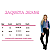 Jaqueta Jeans Feminina Cropped Com Strass Manga longa Luxo - Imagem 3