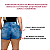 Shorts Jeans Curto Com Pedrinhas em Strass Moda Feminina - Imagem 3