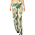 Saída De Praia Calça Pantalona Cintura Alta Moda Feminina Estampa Folhagem - Imagem 1