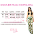 Saída De Praia Calça Pantalona Cintura Alta Moda Feminina Estampa Folhagem - Imagem 3