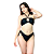 Biquíni Rolete Duplo Moda Praia Premium Feminino Exclusivo Preto - Imagem 1