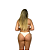 Biquíni Rolete Duplo Moda Praia Premium Feminino Exclusivo Champanhe - Imagem 5