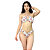 Biquíni Rolete Duplo Moda Praia Premium Feminino Exclusivo Estampa Floral - Imagem 1