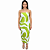 Vestido Midi Tomara Que Caia Verão Praiano Moda Feminina Top Verde - Imagem 4