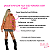Jaqueta Feminina Plus Size De Nylon Puffer Capuz Impermeavel Terracota - Imagem 2