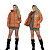 Jaqueta Feminina Plus Size De Nylon Puffer Capuz Impermeavel Terracota - Imagem 7