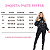 Jaqueta Puffer Feminina Paetê Moda Feminina Noite Luxuosa Preto - Imagem 3