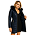 Jaqueta Alongada Parka Peluciada Acinturada Forrada Frio Dark Blue - Imagem 4