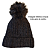 Gorro Touca de Lã Tricot Forrada co Pelúcia Fofinha Linda Preto - Imagem 2