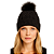 Gorro Touca de Lã Tricot Forrada co Pelúcia Fofinha Linda Preto - Imagem 1